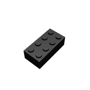 2x4 black brick