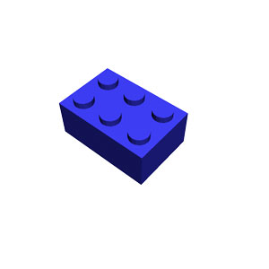 2x3 blue brick