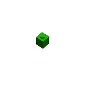 1x1 green brick