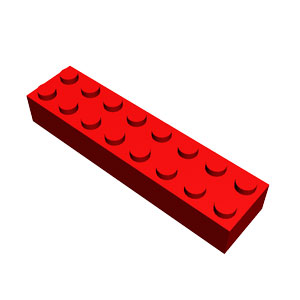 2x8 red brick
