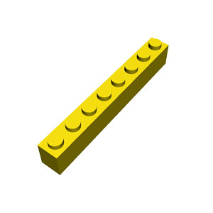 1x8 yellow brick