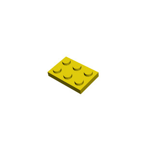 yellow 2x3 plate