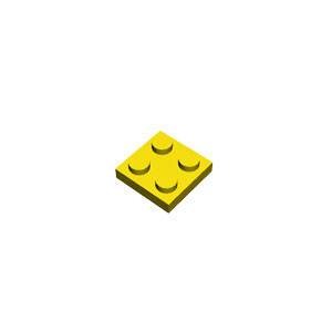 yellow 2x2 plate