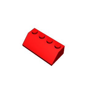 red 2x4/45° roof tile