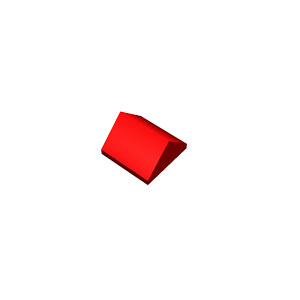 red 2x2/45° ridged tile brick