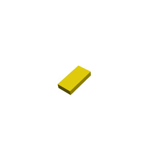 yellow 1x2 flat tile
