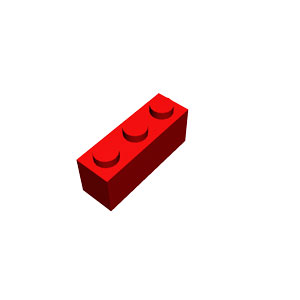 red 1x3 brick