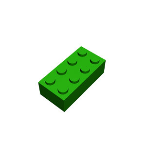 2x4 green brick