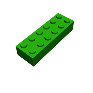 2x6 green brick