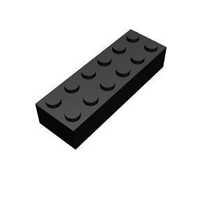 2x6 black brick