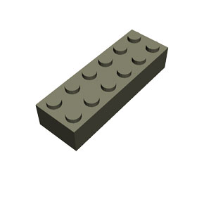 2x6 gray brick