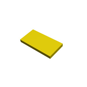 yellow 2x4 flat tile
