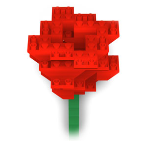elegant LEGO rose