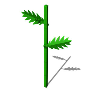LEGO stem with two leaves